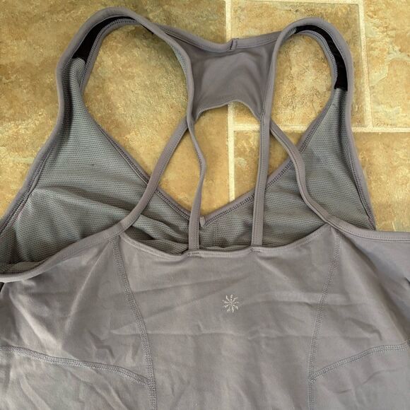 Athleta Tank Top Womens Size 1X Gray Workout Sports Bra - Picture 4 of 5